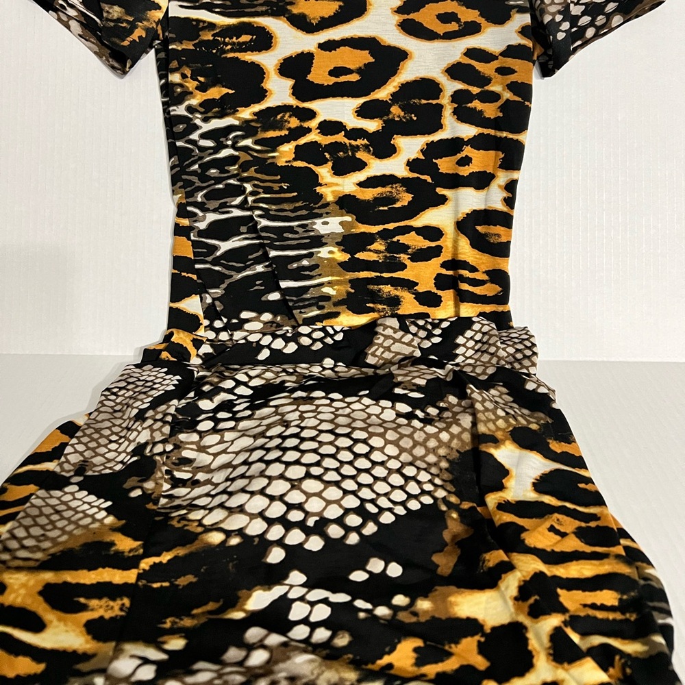Fashion Nova Wild Patterned Long Bodycon Dress